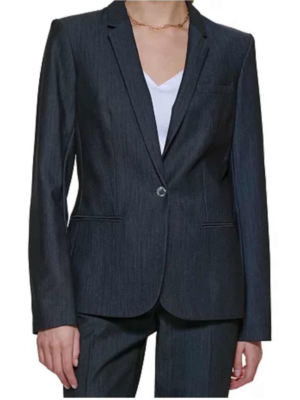 Calvin Klein Women’s Indigo Dark Blue Pant Suit Size 16- Pants have a 28” inseam